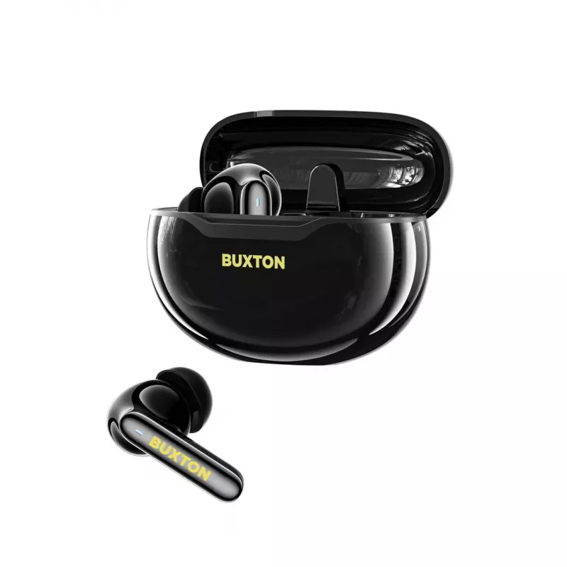 BXT Buxton BTW 7200 Negro Tuya - Auriculares True Wireless In-Ear con estuche de carga, Negro, Bluetooth 5.2, IPX4, control táctil, Tuya Smart App