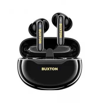 BXT Buxton BTW 7200 Negro Tuya - Auriculares True Wireless In-Ear con estuche de carga, Negro, Bluetooth 5.2, IPX4, control táctil, Tuya Smart App