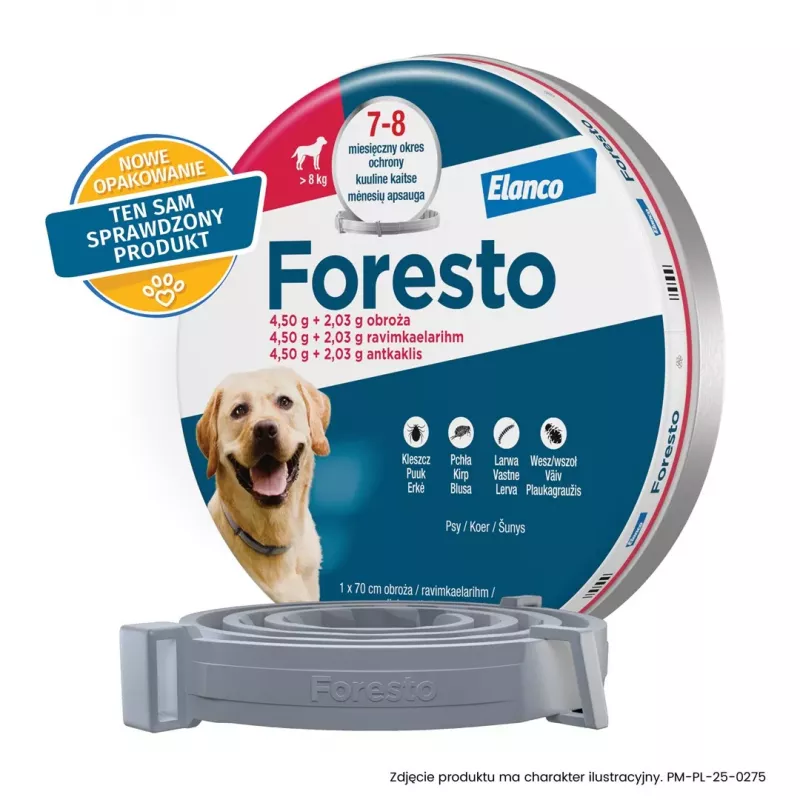 ENA ELANCO Foresto collar para perros de más de 8 kg