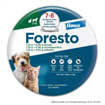 ENA ELANCO Foresto collar antipulgas y garrapatas para gatos y perros de menos de 8 kg