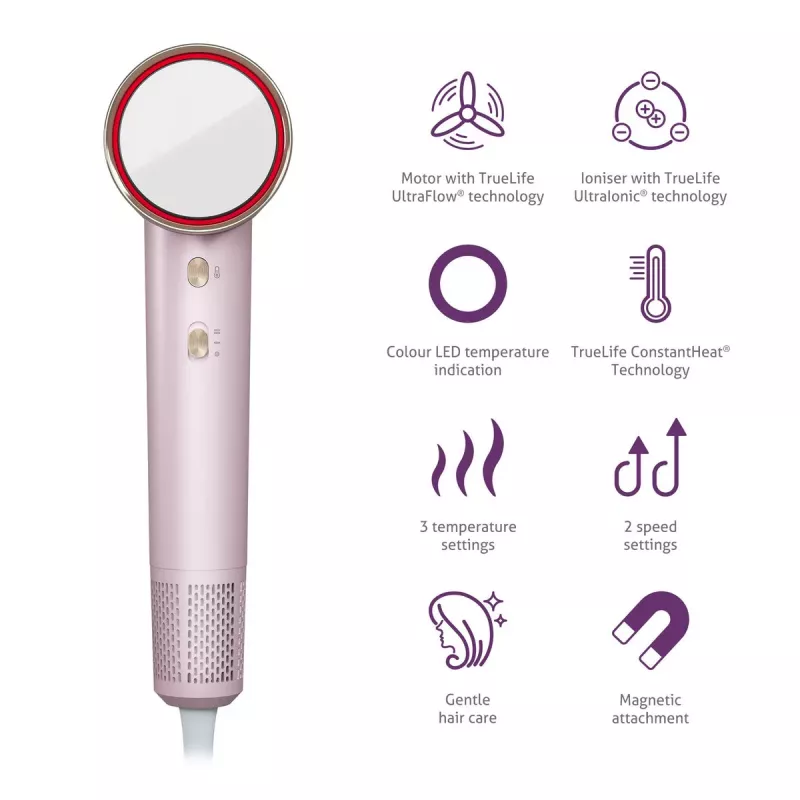 TLF TrueLife HairDryer D6 Secador de pelo 1600 W Rosa