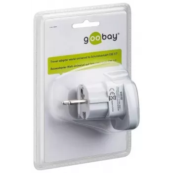 Adaptador de viaje Goobay Mundo - Europa, blanco (94026)