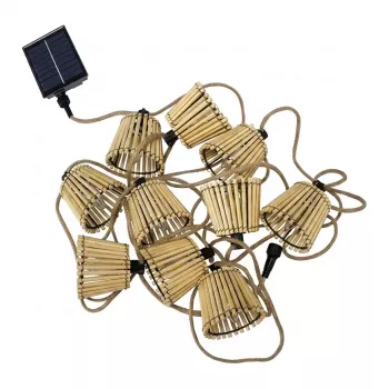 NewGarden OKINAWA guirnalda de luces LED solar 8m 80 LEDs blanco cálido 3000K IP44