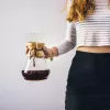 CHEMEX Cafetera Classic 3-Cup Pour-Over Vidrio Borosilicato con Aro de Madera y Correa de Cuero