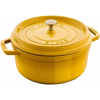 Staub La Cocotte 24 cm Olla redonda de cocción, amarillo limón, hierro fundido (1011669)