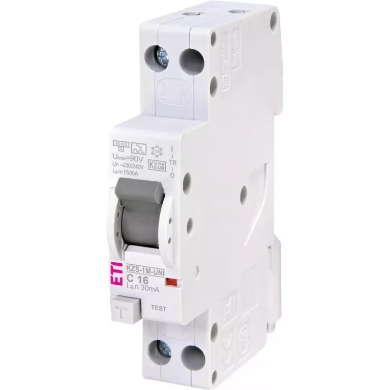 ETI KZS-1M-UNI RCBO 1P+N C16 30mA tipo A (002176034)