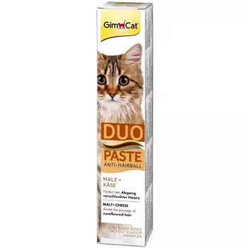 GimCat Duo Paste Anti-Hairball malta con queso 50g