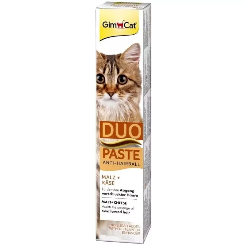 GimCat Duo Paste Anti-Hairball malta con queso 50g