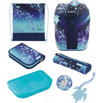 Herlitz SoftLight Plus Greenline mochila escolar para primaria, Blue Ice