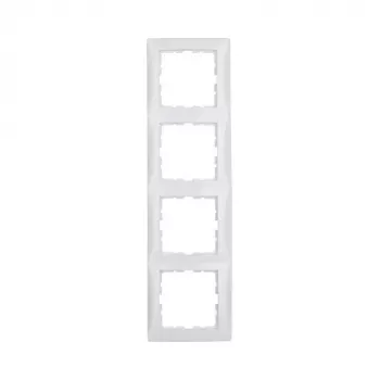 Berker S.1 marco embellecedor 4 elementos blanco polar brillante