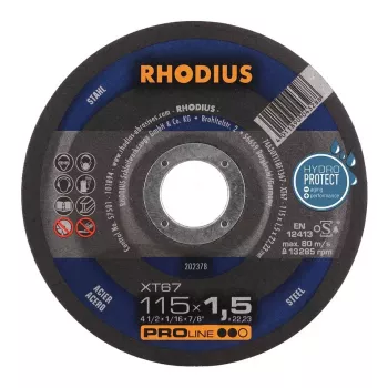 RHODIUS XT 67 115x1,5x22,23 Disco de corte Pro azul
