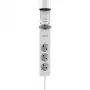 Olympia IOIO SL 3000 Regleta de enchufes para borde de mesa blanca 3 tomas Schuko 2 USB-A cable de 1,5 m