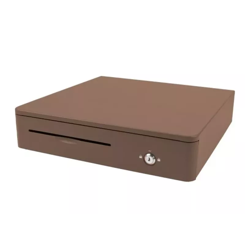 OLYMPIA M405 Cajón portamonedas electrónico, negro, 4 compartimentos para billetes/8 para monedas, 24V, RJ11/RJ12, cable de 1,5 m