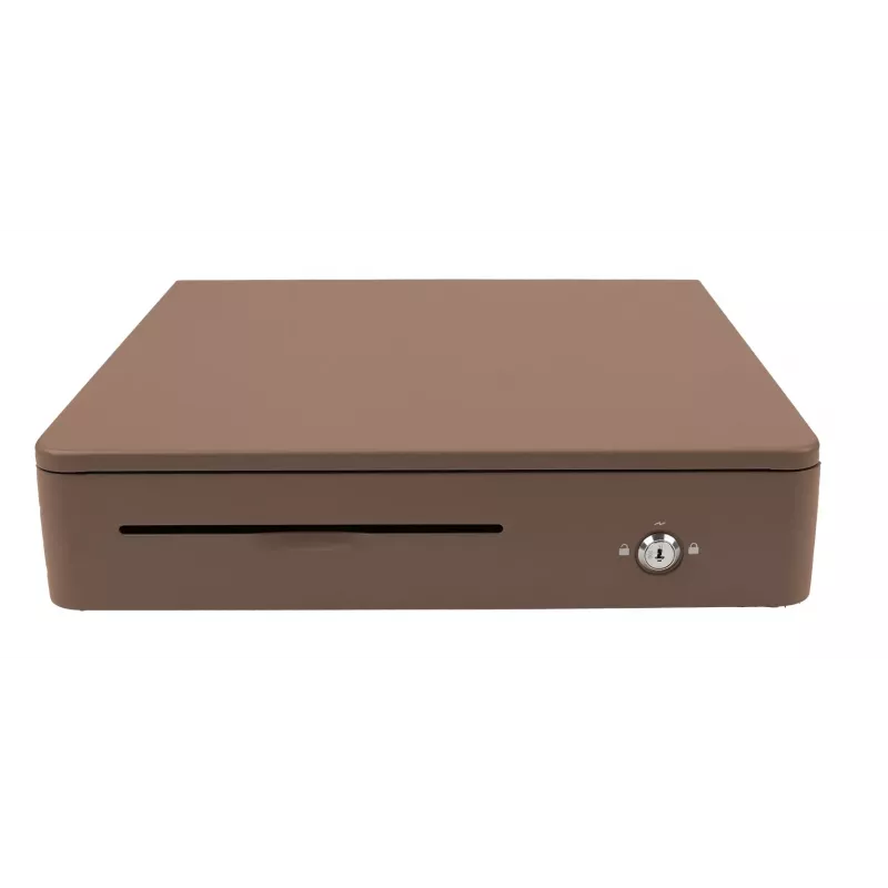 OLYMPIA M405 Cajón portamonedas electrónico, negro, 4 compartimentos para billetes/8 para monedas, 24V, RJ11/RJ12, cable de 1,5 m