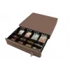 OLYMPIA M405 Cajón portamonedas electrónico, negro, 4 compartimentos para billetes/8 para monedas, 24V, RJ11/RJ12, cable de 1,5 m