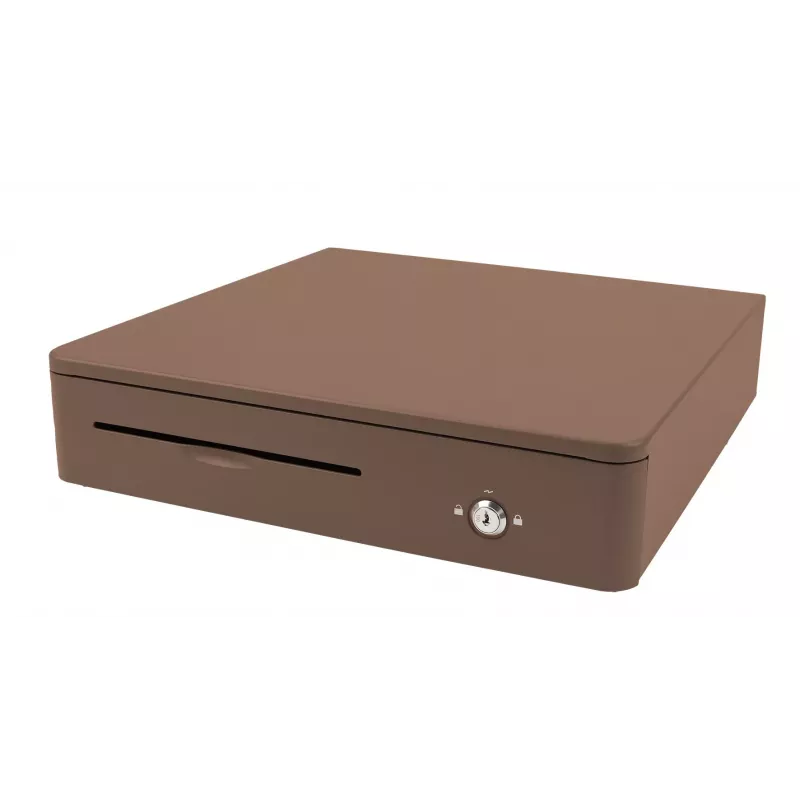 OLYMPIA M405 Cajón portamonedas electrónico, negro, 4 compartimentos para billetes/8 para monedas, 24V, RJ11/RJ12, cable de 1,5 m