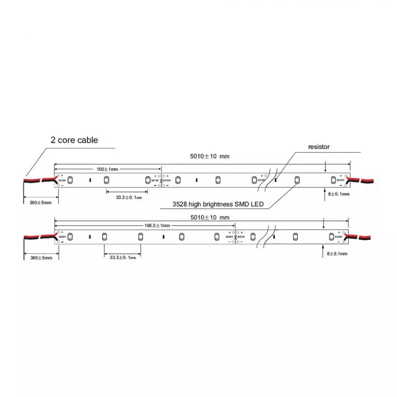 Synergy 21 tira LED Flex 3528 - 60 NW DC12V 12W IP20
