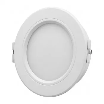 MIBOXER FUT063 panel LED inteligente redondo RGB+CCT de 6W, IP54, Wi-Fi/2.4GHz, montaje empotrado