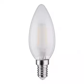 SYNERGY21 LED Retrofit E14 bombilla vela 4,5W blanco cálido regulable lechoso