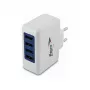 FLEPO USB Fuente de alimentación 4 puertos 100-240V 4A 20W Negro Enchufe EU