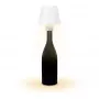 SYNERGY21 Synergy 21 lámpara de mesa LED con batería para botellas, de exterior, IP54, interruptor táctil, regulable, blanca