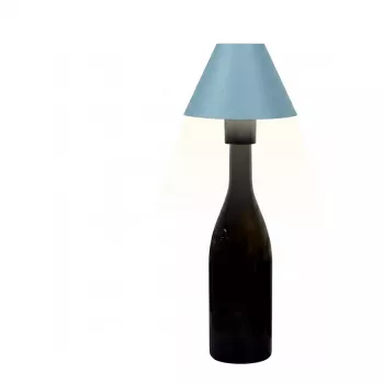 SYNERGY21 Synergy 21 lámpara de mesa LED con batería para botellas de exterior IP54 interruptor táctil regulable azul