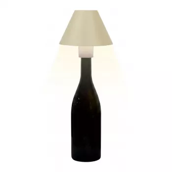SYNERGY21 Synergy 21 Lámpara de mesa LED, recargable, para botellas, exterior, IP54, interruptor táctil, regulable, amarilla