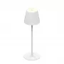 SYNERGY21 Lámpara de mesa LED con batería - Exterior IP54 - Interruptor táctil regulable - Blanca