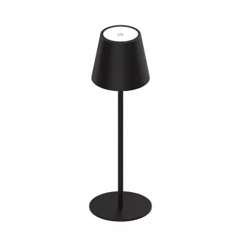 SYNERGY21 Synergy 21 Lámpara de mesa LED, recargable, batería - Exterior IP54 - Regulador táctil, regulable - Negra