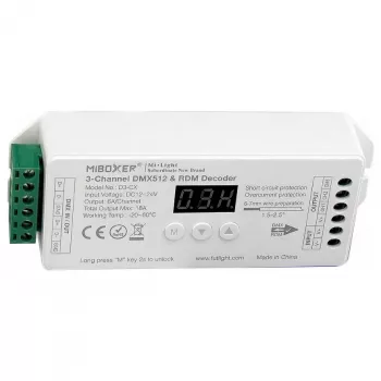 MIBOXER D3-CX Controlador LED DMX 3 canales RGB DMX512