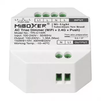 Miboxer Synergy 21 LED Regulador AC TRIAC WiFi+2.4G+Push (TRI-C1WR)