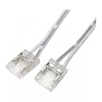 Synergy 21 Conector doble para tira LED Flex Strip COB IP20 con cable para tira unicolor de 10mm