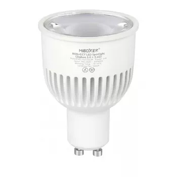 MIBOXER Lámpara LED Retrofit GU10 6W RGB-WW (RGB-CCT) Foco Zigbee 3.0 + 2.4G Milight/Miboxer