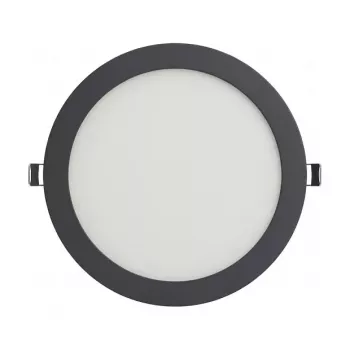 SYNERGY21 LED Ultra Slim Panel Light V6 24W blanco dual (CCT) negro 24V