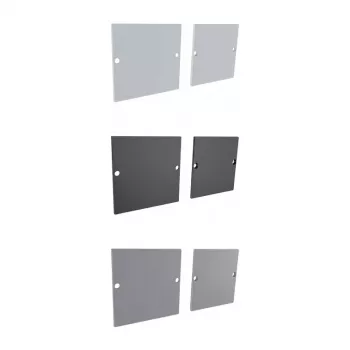 Synergy 21 LED perfil en U ALU3535 tapa final (par) plata