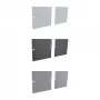 Synergy 21 LED perfil en U ALU3535 tapa final (par) plata