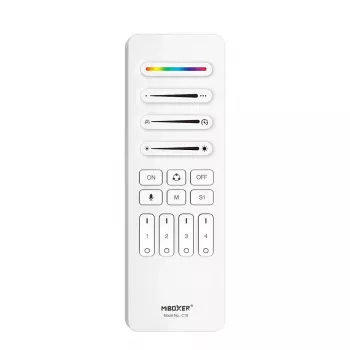 Synergy 21 píxeles LED mando a distancia SPI - Pixel 2.4GHz (RGB/RGB-W/RGB+CCT) 4 zonas 4 escenas *Milight/Miboxer* (blanco) (C10-W)