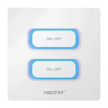 MIBOXER ESW2 interruptor inteligente de 2 canales WiFi + 2,4GHz sensor de movimiento regulador para Milight/Miboxer (blanco)