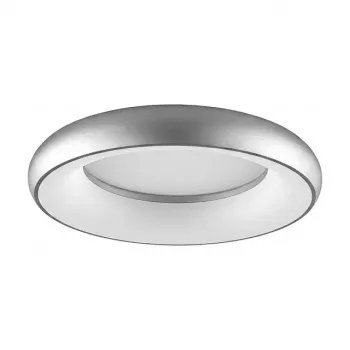 SYNERGY21 LED Lámpara de techo redonda Donut blanco cálido plata 35W