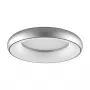 SYNERGY21 LED Lámpara de techo redonda Donut blanco cálido plata 35W