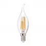 SYNERGY21 LED Retrofit E14 Vela transparente punta curvada 4,5W blanco cálido regulable