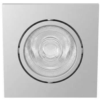 SYNERGY21 LED Foco de techo empotrable Helios plata, cuadrado + orientable, blanco neutro