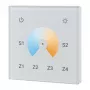 SYNERGY21 LED Controller EOS 05 regulador de pared blanco dual (CCT) táctil 4 zonas