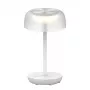 SYNERGY21 Lámpara de mesa LED SOLAR/batería, Outdoor IP54, regulador táctil, blanco transparente