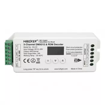 MIBOXER D5-CX Controlador LED DMX de 5 canales Serie DMX