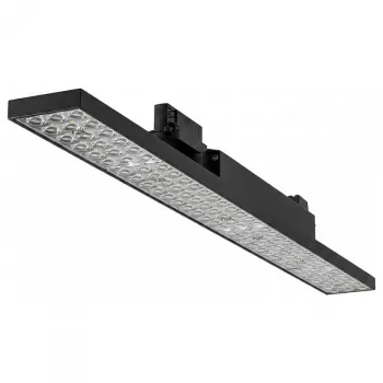 SYNERGY21 Foco LED de carril 48W 60° Blanco cálido CRI>90 Negro para sistema de carril de 3 fases