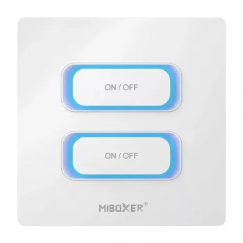 Synergy 21 Mando a distancia LED interruptor inteligente 2 canales 2.4GHz detector de movimiento + regulador para Milight/Miboxer (blanco) (ESR2)