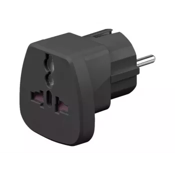 Goobay 94028 adaptador de viaje universal, negro