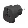 Goobay 94028 adaptador de viaje universal, negro