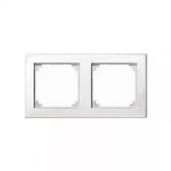 MERTEN marco para 2 tomas blanco 15,2 x 8,1 cm